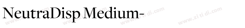 NeutraDisp Medium字体转换